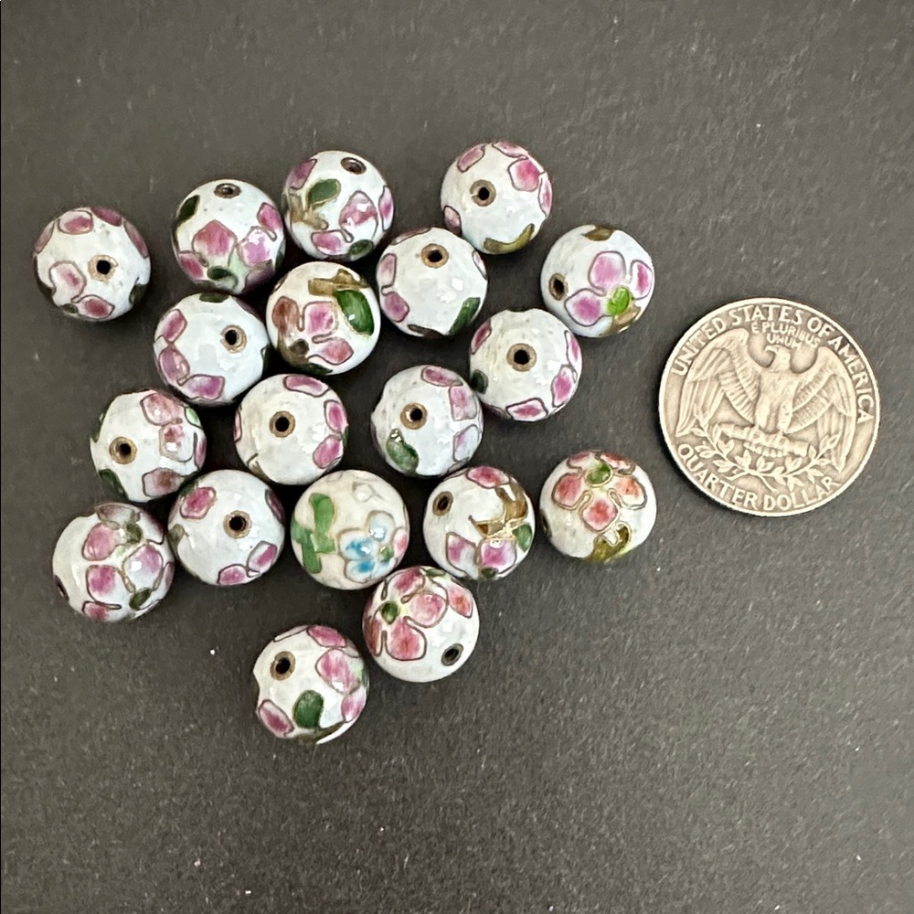 Vintage White Porcelain beads bundle